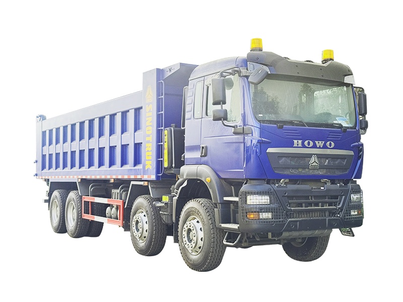 8x4 drive blue dump truck
