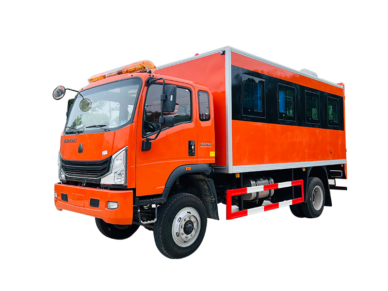 Orange Maintenance Truck With Generator